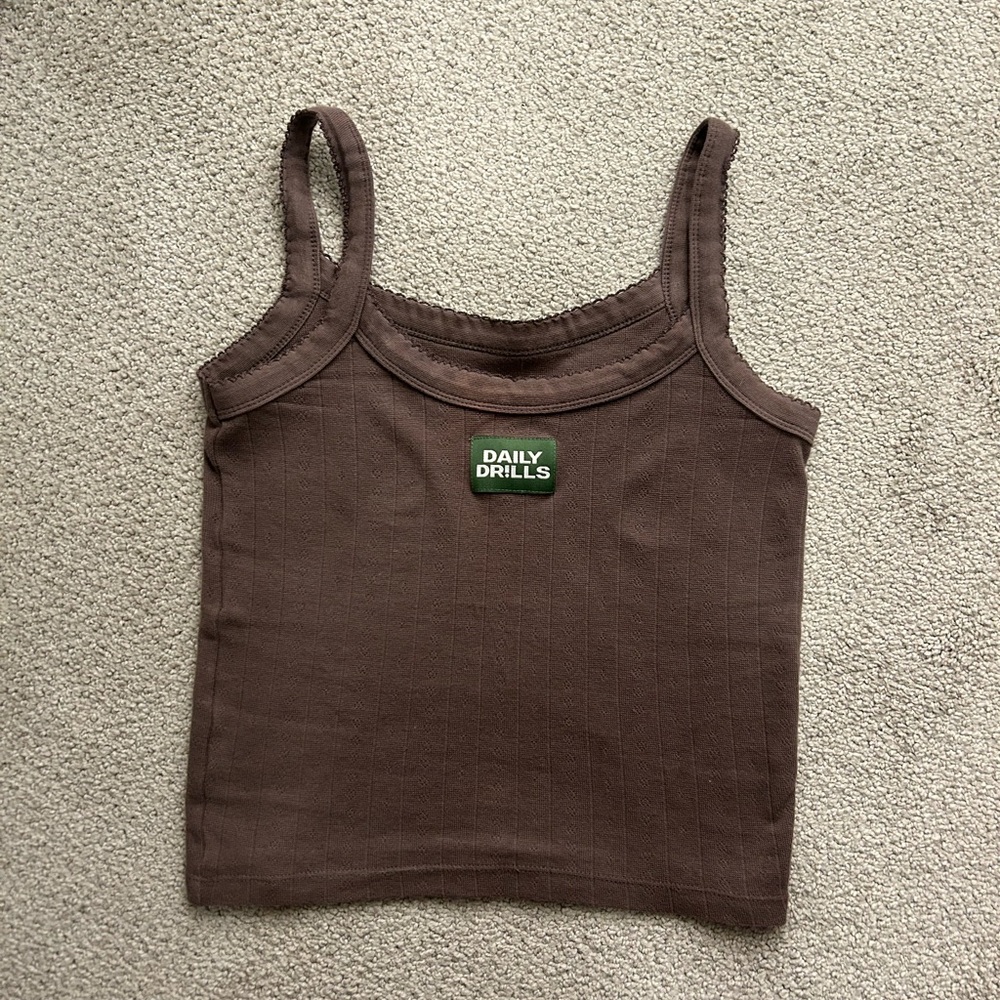 Daily Drills Brown Tank Top